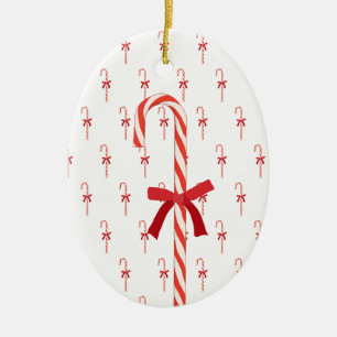 A Candy Cane Keramik Ornament