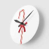 A Candy Cane Runde Wanduhr (Winkel)