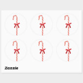 A Candy Cane Runder Aufkleber (Blatt)