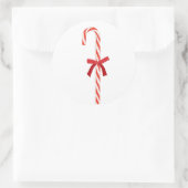 A Candy Cane Runder Aufkleber (Tasche)