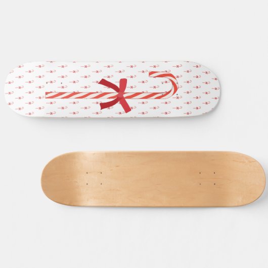 A Candy Cane Skateboard (Horizontal)