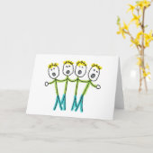 A Cappella Stickmen Karte (Gelbe Blume)