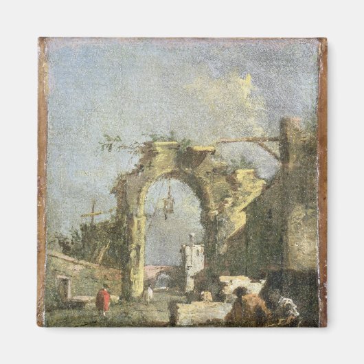 A Capriccio - Ruinen, 18. Jahrhundert Magnet (Vorne)