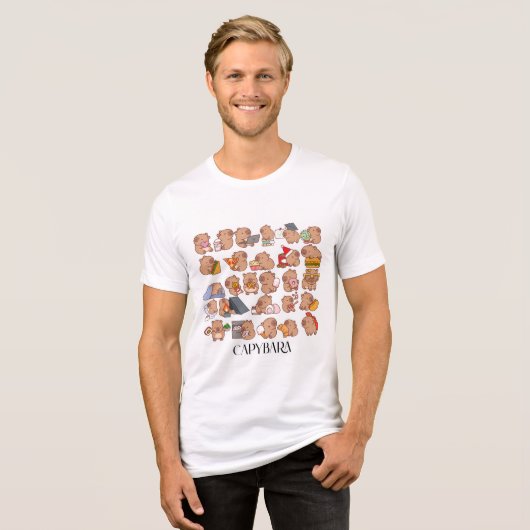 A CAPYBARA T-Shirt Tri-Blend Shirt (Vorderseite voll)