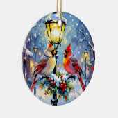 A Cardinal Christmas Photo Template Personalized Keramik Ornament (Rechts)