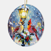 A Cardinal Christmas Photo Template Personalized Keramik Ornament (Links)
