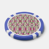 A casino chip features intricate floral patterns (Einzeln)