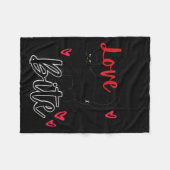 A Cat Bite Means Love, Kitty Valentines Fleecedecke (Vorderseite (Horizontal))