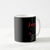A Cat Bite Means Love, Kitty Valentines Kaffeetasse (VorderseiteRechts)