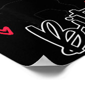 A Cat Bite Means Love, Kitty Valentines Poster (Ecke)