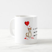 A Cat Holding a Heart Balloon Kaffeetasse (Vorderseite Links)