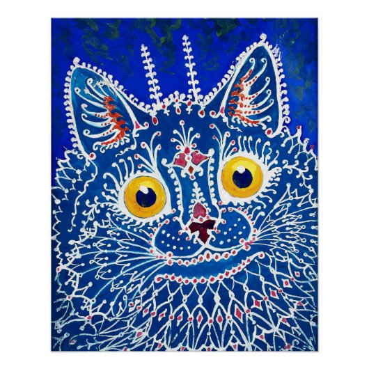 A cat in gothic style by Louis Wain  Poster (Vorderseite)