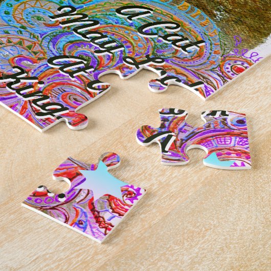 A Cat May Look At A King funny feline Puzzle (Seite)