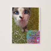 A Cat May Look At A King funny feline Puzzle (Vertikal)