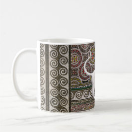 A cat on the mosaic coffee mug kaffeetasse