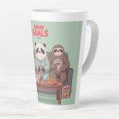 A Cat, Sloth, and Panda's Ultimate Netflix Night Milchtasse (Rechte Ecke)