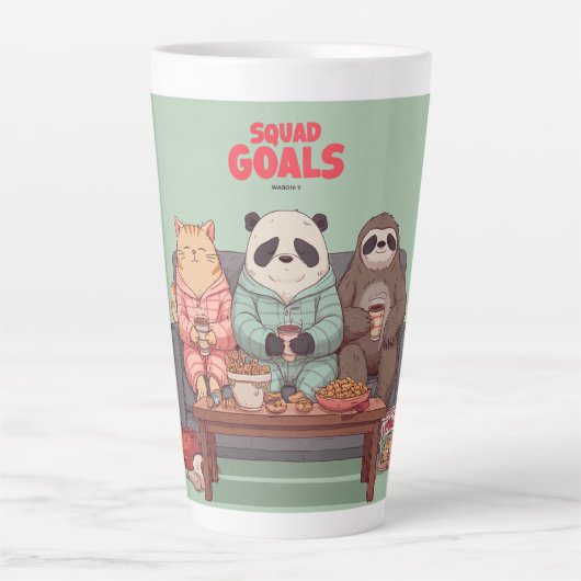 A Cat, Sloth, and Panda's Ultimate Netflix Night Milchtasse (Vorderseite)