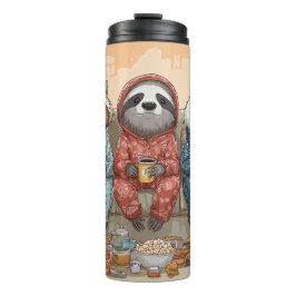  A Cat, Sloth, and Panda's Ultimate Netflix Night Thermosbecher