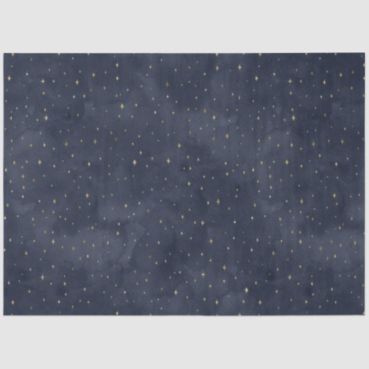 A Celestitic Starry Night Series Design 7 Seidenpapier (Vorderseite)