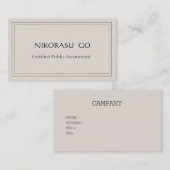 a certified public accountant BUSINESSCARD Visitenkarte (Vorne/Hinten)