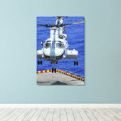 A CH-46E Sea Knight Hubschrauber Leinwanddruck (Insitu (Holzboden))