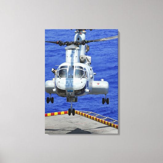 A CH-46E Sea Knight Hubschrauber Leinwanddruck (Vorderseite)