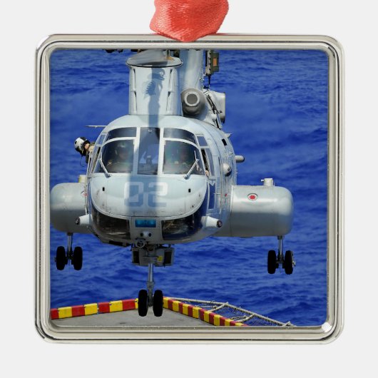 A CH-46E Sea Knight Hubschrauber Ornament Aus Metall (Vorne)
