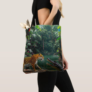 "A Chance Encounter" - Portrait über bunte Wildtie Tasche