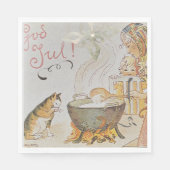 A charming Scandinavian winter scene  Tack Kort Serviette (Vorderseite)