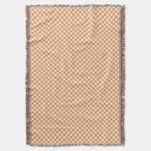 A checkered pattern throw blanket with orange  decke (Vorderseite Vertikal)