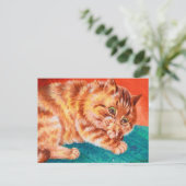 A Cheeky Kitten von Louis Wain Postkarte (Stehend Vorderseite)