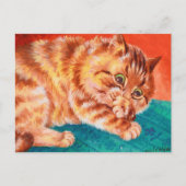 A Cheeky Kitten von Louis Wain Postkarte (Vorderseite)