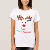 A cheerful Christmas reindeer T-Shirt (Vorderseite)