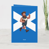 A Cheerful Scottish Rugby Player Karte (Rückseite)