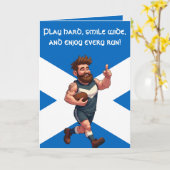 A Cheerful Scottish Rugby Player Karte (Gelbe Blume)