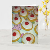 A Cherry Bakewell Tart Karte (Gelbe Blume)