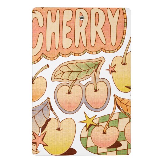 A Cherry / Cherry Illustrations Mini Klemmbrett (Rückseite)