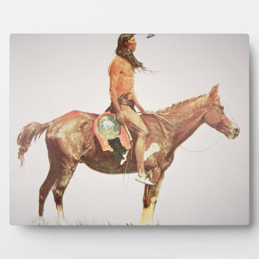 A Cheyenne Brave, 1901 (Farbe litho) Fotoplatte (Vorderseite)