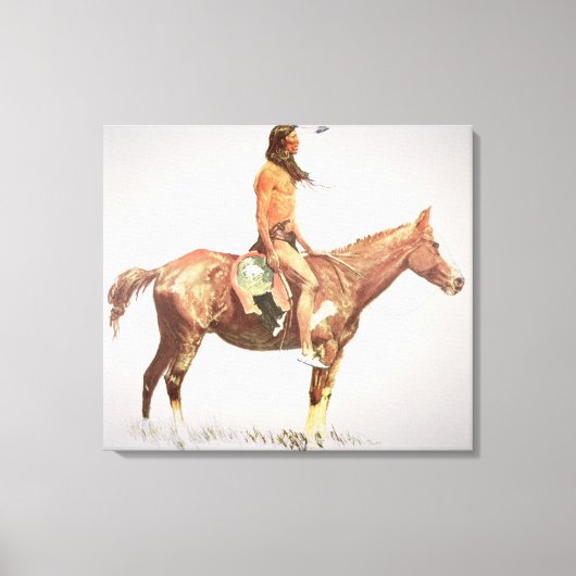 A Cheyenne Brave, 1901 (Farbe litho) Leinwanddruck (Vorderseite)