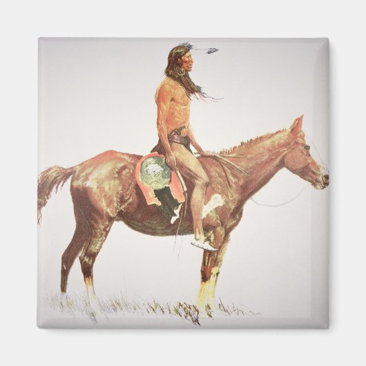 A Cheyenne Brave, 1901 (Farbe litho) Magnet (Vorne)