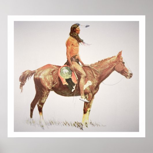 A Cheyenne Brave, 1901 (Farbe litho) Poster (Vorne)