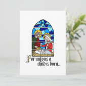 A Child is born Feiertagskarte (Stehend Vorderseite)