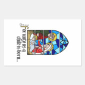 A Child is born Rechteckiger Aufkleber (Vorderseite)