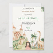 A children's party invitation with a princess einladung (Vorderseite)
