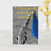 "A Chivalrous Life" Birthday Card Karte (Gelbe Blume)