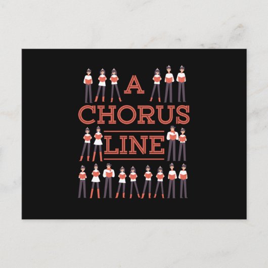 A Chorus Line Choir Music Singer Musician Gift Postkarte (Vorderseite)