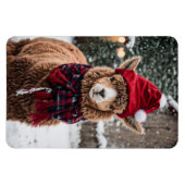 A Christmas Alpaca Magnet (Horizontal)
