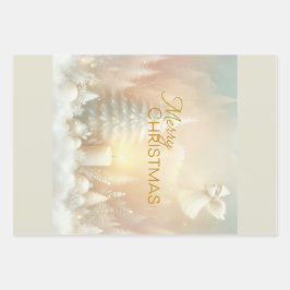 A Christmas Angel Fantasy Snowy Landscape Geschenkpapier Set