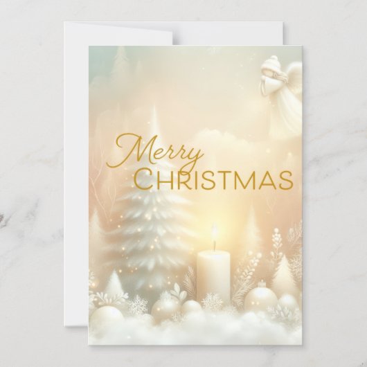 A Christmas Angel Fantasy Snowy Landscape Magneteinladung (Vorderseite)