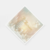 A Christmas Angel Fantasy Snowy Landscape Serviette (Ecke)